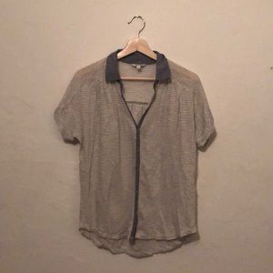 NWOT lucky brand striped button down - small